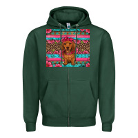 Dachshund Puppy Floral Zipper Hoodie | Teevron