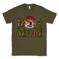 Army Green Christmas English Bulldog Mom Classic Tee - RanaPortraitStore