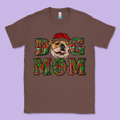 Christmas English Bulldog Mom Classic Tee Designed By Ranaportraitstore
