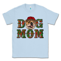 Dusty Blue Christmas English Bulldog Mom Classic Tee - RanaPortraitStore