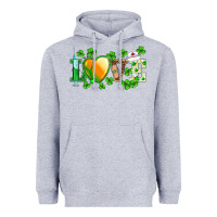 Heather Grey st.patrick's nurse love heart stethoscope Heavyweight Hoodie - BarkalooDesign