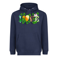 Navy st.patrick's nurse love heart stethoscope Heavyweight Hoodie - BarkalooDesign