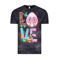 Cloud Black Love Rabbit Easter Day Vintage Tee - HowdyJamesFarm