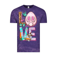 Cloud Purple Love Rabbit Easter Day Vintage Tee - HowdyJamesFarm