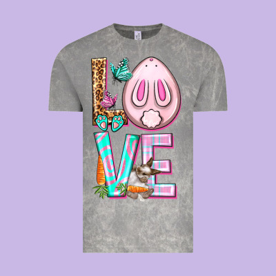 Love Rabbit Easter Day Vintage Tee Designed By Howdyjamesfarm