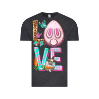 Vintage Black Love Rabbit Easter Day Vintage Tee - HowdyJamesFarm