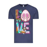 Vintage Denim Love Rabbit Easter Day Vintage Tee - HowdyJamesFarm