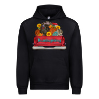 Black thanksgiving truck turkey pumpkin Urban Hoodie - AdoDesignShop
