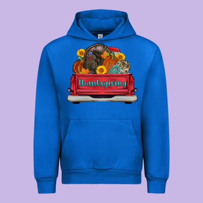 Thanksgiving Truck Turkey Pumpkin Urban Hoodie Designed By Adodesignshop