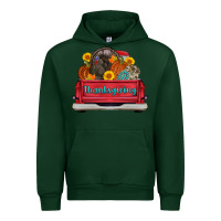 Forest Green thanksgiving truck turkey pumpkin Urban Hoodie - AdoDesignShop