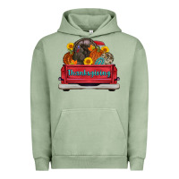 Pigment Oil Green thanksgiving truck turkey pumpkin Urban Hoodie - AdoDesignShop