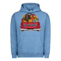 Pigment Pebble Blue thanksgiving truck turkey pumpkin Urban Hoodie - AdoDesignShop