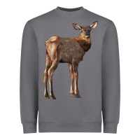 Storm elk fawn deer Heavyweight Sweatshirt - LillyAllenDesigns