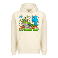 Sandshell birthday boy frog age 4 Premium Hoodie - LillyAllenDesigns