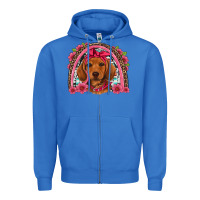 True Royal dachshund puppy floral rainbow Zipper Hoodie - Artiststas
