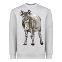 Heather Grey reindeer fawn deer Heavyweight Sweatshirt - LillyAllenDesigns