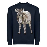 Navy reindeer fawn deer Heavyweight Sweatshirt - LillyAllenDesigns