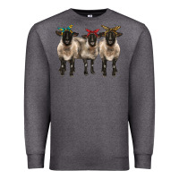 Charcoal Heather 3 sheeps suffolk ewe with bandana Premium Sweatshirt - BarkalooDesign