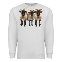 Dove Grey 3 sheeps suffolk ewe with bandana Premium Sweatshirt - BarkalooDesign