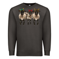 Smoke 3 sheeps suffolk ewe with bandana Premium Sweatshirt - BarkalooDesign