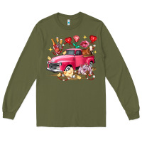Valentine's Day Truck Farm Animals Long Sleeve Tee | Teevron