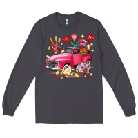 Smoke Valentine's Day Truck Farm Animals Long Sleeve Tee - FaDigitalArtStudio