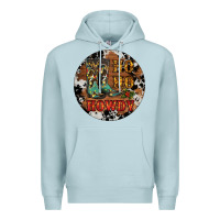 Blue Mist Christmas Cowboy Boots Premium Hoodie - RanaPortraitStore