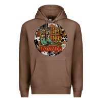 Chestnut Christmas Cowboy Boots Premium Hoodie - RanaPortraitStore