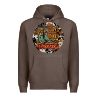 Coffee Christmas Cowboy Boots Premium Hoodie - RanaPortraitStore
