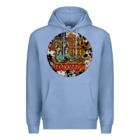Colony Blue Christmas Cowboy Boots Premium Hoodie - RanaPortraitStore