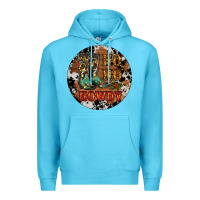 Ocean Blue Christmas Cowboy Boots Premium Hoodie - RanaPortraitStore