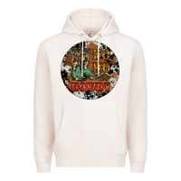 Pale Pink Christmas Cowboy Boots Premium Hoodie - RanaPortraitStore