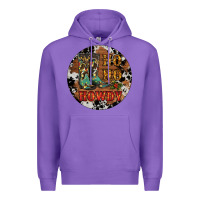 Purple Christmas Cowboy Boots Premium Hoodie - RanaPortraitStore