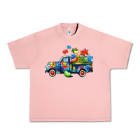 Salmon Autism truck Urban Heavy Tee - CowGirlArtShop