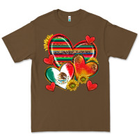 Cacao Mexican Hearts Premium Tee - texasbilliewilder
