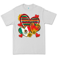 Dove Grey Mexican Hearts Premium Tee - texasbilliewilder