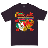 Plum Mexican Hearts Premium Tee - texasbilliewilder