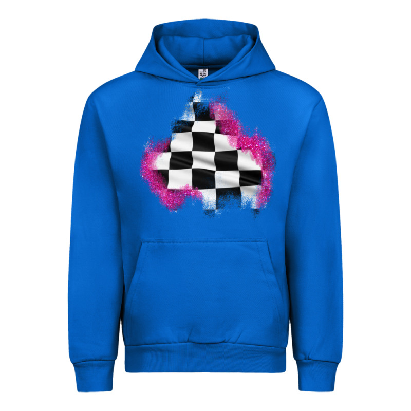 Race Flag Glitter Patch Urban Hoodie by AdoDesignShop | Teevron