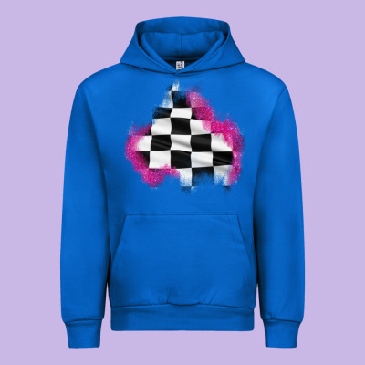 Race Flag Glitter Patch Urban Hoodie Designed By Adodesignshop
