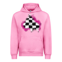 Fuchsia Pink race flag glitter patch Urban Hoodie - AdoDesignShop