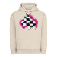 Pigment French Oak race flag glitter patch Urban Hoodie - AdoDesignShop