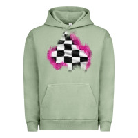 Pigment Oil Green race flag glitter patch Urban Hoodie - AdoDesignShop