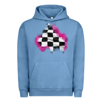 Pigment Pebble Blue race flag glitter patch Urban Hoodie - AdoDesignShop