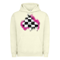 Pigment Pistachio race flag glitter patch Urban Hoodie - AdoDesignShop
