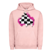 Pigment Salmon race flag glitter patch Urban Hoodie - AdoDesignShop