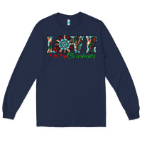 Navy christmas love windmill Long Sleeve Tee - RanaPortraitStore