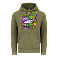 Vintage Olive mardi gras lip olivia Vintage Hoodie - OliviaCreatesArt