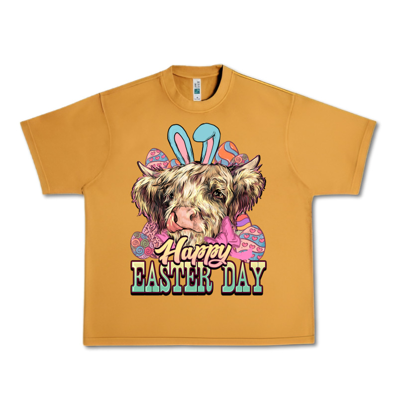 Happy Easter Day Cow Urban Heavy Tee by HowdyJamesFarm | Teevron