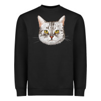 American Shorthair Cat Face Heavyweight Sweatshirt | Teevron