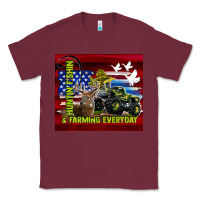 Burgundy hunting fishing & farming everyday Classic Tee - TumblerDesignByShophia